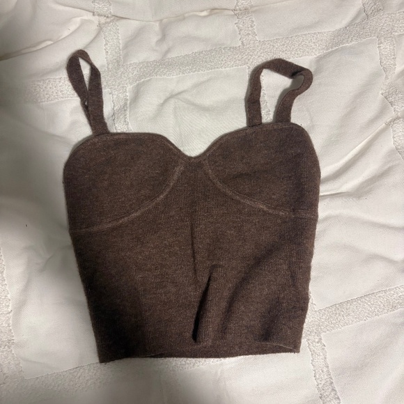 Wilfred Bustier Knit Tank — Brown (XS) - Picture 1 of 3